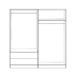 ΣΕΤ 2 ΤΜΧ ΝΤΟΥΛΑΠΑ 4ΦΥΛΛΗ SONAMA 160X42X181 FB911351.02 - Image 3