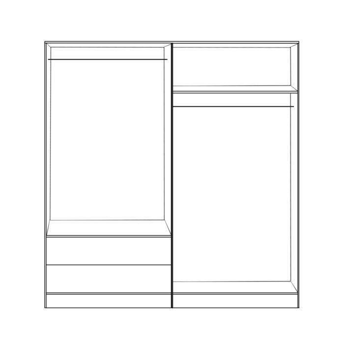 ΣΕΤ 2 ΤΜΧ ΝΤΟΥΛΑΠΑ 4ΦΥΛΛΗ SONAMA 160X42X181 FB911351.02 - Image 3