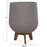 ΣΕΤ 3 ΓΛΑΣΤΡΕΣ ΜΕ TEAK ΒΑΣΕΙΣ FB94681.03 FIBER CEMENT--ΓΚΡΙ - Image 2