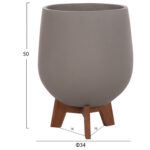 ΣΕΤ 3 ΓΛΑΣΤΡΕΣ ΜΕ TEAK ΒΑΣΕΙΣ FB94681.03 FIBER CEMENT--ΓΚΡΙ - Image 3