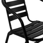 ΣΕΤ ΤΡΑΠΕΖΑΡΙΑΣ 5ΤΜΧ FB921220 ΚΑΡΕΚΛΕΣ ΜΕΤΑΛΛΙΚΕΣ & ΤΡΑΠΕΖΙ 110x60 ΜΑΥΡΟ - Image 4