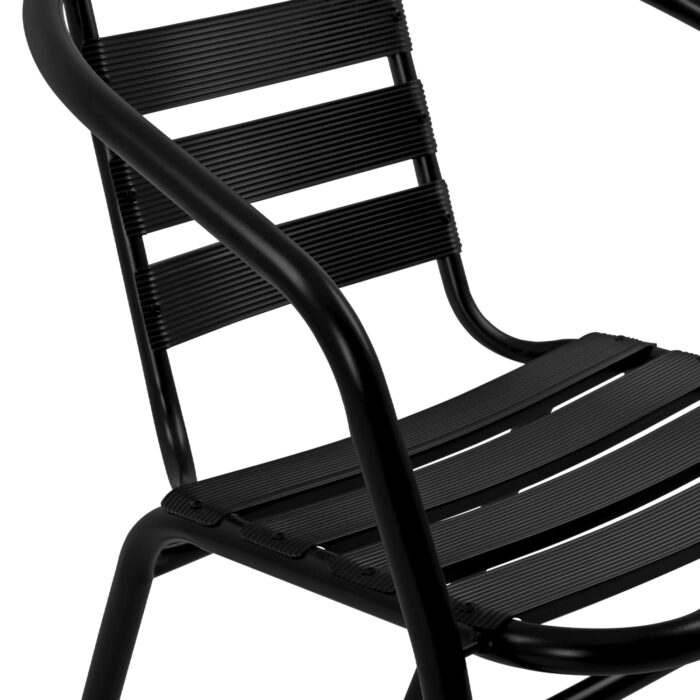 ΣΕΤ ΤΡΑΠΕΖΑΡΙΑΣ 5ΤΜΧ FB921220 ΚΑΡΕΚΛΕΣ ΜΕΤΑΛΛΙΚΕΣ & ΤΡΑΠΕΖΙ 110x60 ΜΑΥΡΟ - Image 4