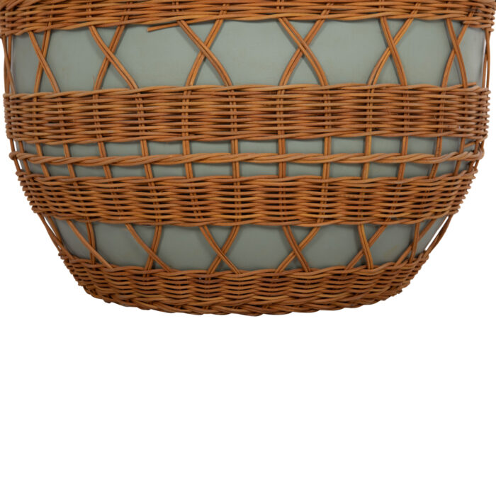 ΤΡΑΠΕΖΙ ΣΑΛΟΝΙΟΥ FB918165 FIBER CEMENT ΠΡΑΣΙΝΟ-RATTAN ΦΥΣΙΚΟ Φ56x47Υεκ. - Image 5