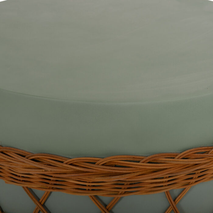 ΤΡΑΠΕΖΙ ΣΑΛΟΝΙΟΥ FB918165 FIBER CEMENT ΠΡΑΣΙΝΟ-RATTAN ΦΥΣΙΚΟ Φ56x47Υεκ. - Image 8