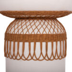 ΤΡΑΠΕΖΙ ΤΡΑΠΕΖΑΡΙΑΣ FB918159.02 FIBER CEMENT ΛΕΥΚΟ & RATTAN--Φ60x76,5Υεκ - Image 5