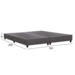 ΥΠΟΣΤΡΩΜΑ/ΚΡΕΒΑΤΙ KING-SIZE FB921218 ΓΚΡΙ ΥΦΑΣΜΑ--ΓΙΑ 180x200εκ. - Image 3
