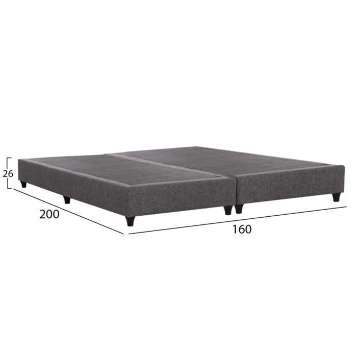 ΥΠΟΣΤΡΩΜΑ/ΚΡΕΒΑΤΙ KING-SIZE FB921218 ΓΚΡΙ ΥΦΑΣΜΑ--ΓΙΑ 180x200εκ. - Image 3