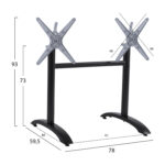 ΒΑΣΗ ΑΛΟΥΜΙΝΙΟΥ ΔΙΣΤΗΛΗ FB9468.01 ΜΑΥΡΟ ΜΑΤ 78X59,5X73Υ εκ. - Image 2