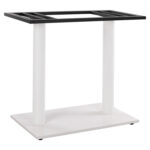 ΒΑΣΗ ΜΕΤΑΛΛΙΚΗ ΔΙΠΛΗ ΛΕΥΚΗ ΜΑΤ 80Χ40Χ72Υεκ. ΜΕ ΡΕΓΟΥΛΑΤΟΡΟΥΣ FB9435.12