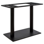 ΒΑΣΗ ΜΕΤΑΛΛΙΚΗ ΔΙΠΛΗ ΜΑΥΡΗ 80Χ40Χ72Υεκ. ΜΕ ΡΕΓΟΥΛΑΤΟΡΟΥΣ FB9435