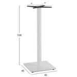 ΒΑΣΗ ΜΠΑΡ ΜΕΤΑΛΛΙΚΗ ΛΕΥΚΗ ΜΑΤ 46Χ46Χ108Yεκ. ΜΕ ΡΕΓΟΥΛΑΤΟΡΟΥΣ FB9439.02 - Image 2