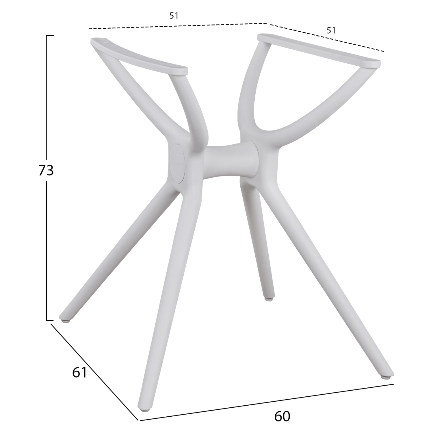 basi-polypropylenioy-leyki-fb946202-gia-1 ΒΑΣΗ ΠΟΛΥΠΡΟΠΥΛΕΝΙΟΥ ΛΕΥΚΗ FB9462.02 ΓΙΑ ΕΠΙΦΑΝΕΙΑ 80Χ80 - Image 2