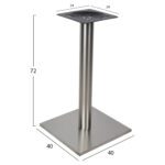 ΒΑΣΗ ΤΡΑΠΕΖΙΟΥ INOX FB9421 ΜΕ ΡΕΓΟΥΛΑΤΟΡΟΥΣ 40x40x72Y εκ. - Image 2