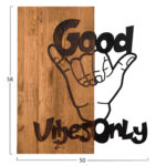 ΔΙΑΚΟΣΜΗΤΙΚΟ ΤΟΙΧΟΥ FB94810-ΜΕΤΑΛΛΟ ΣΕ ΜΑΥΡΟ-ΞΥΛΟ 50x3(βάθος)x58Υεκ. - Image 3