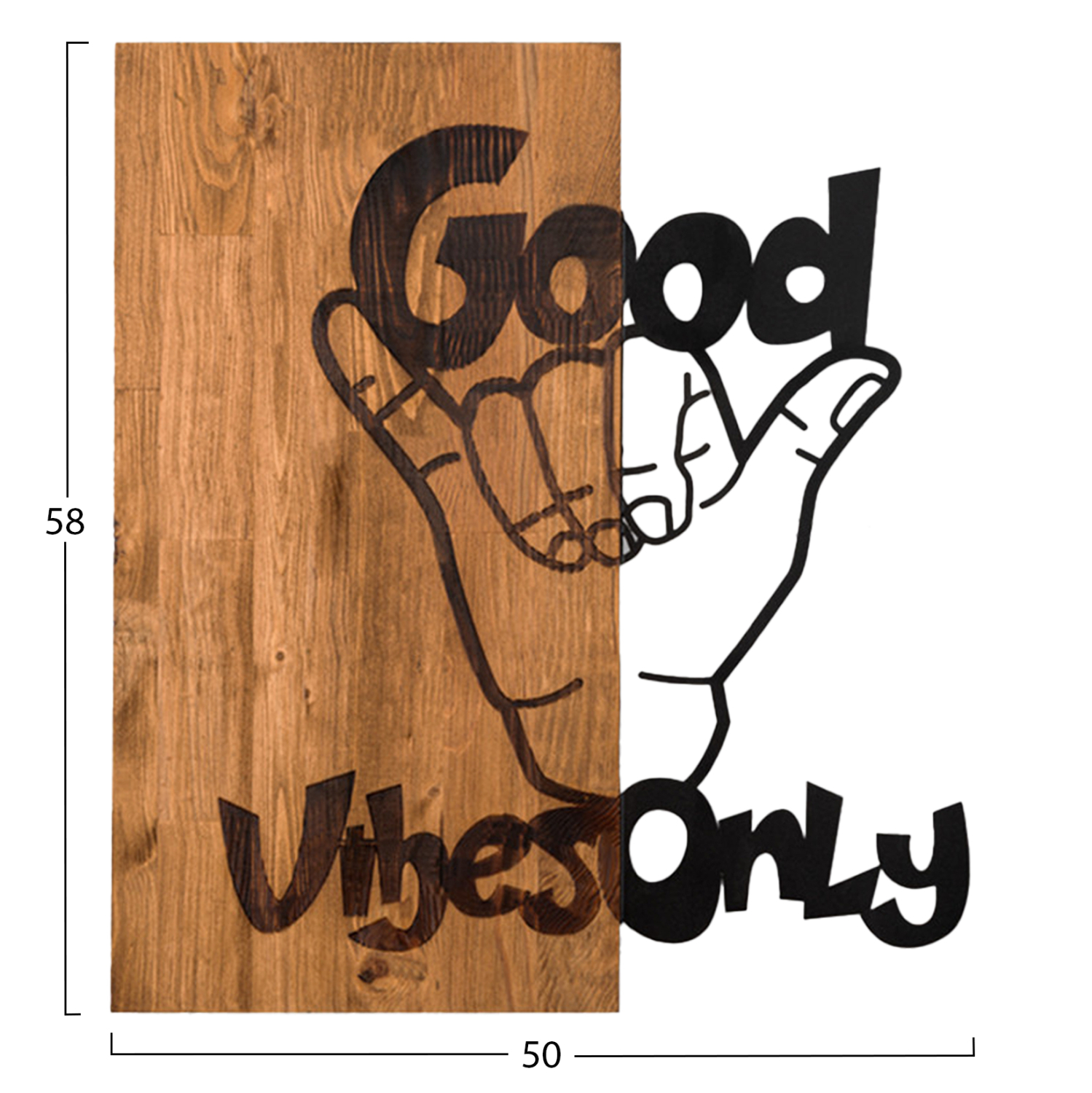 diakosmitiko-toichoy-fb94810-metallo-se-2 ΔΙΑΚΟΣΜΗΤΙΚΟ ΤΟΙΧΟΥ FB94810-ΜΕΤΑΛΛΟ ΣΕ ΜΑΥΡΟ-ΞΥΛΟ 50x3(βάθος)x58Υεκ. - Image 3