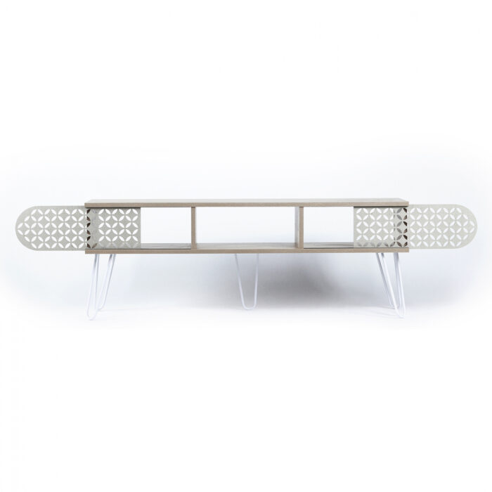 ΕΠΙΠΛΟ ΤΗΛΕΟΡΑΣΗΣ FB99211.01 SONAMA ΛΕΥΚΟ ΕΚΡΟΥ 151x30x48Y εκ. - Image 4