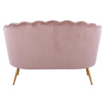 ΚΑΝΑΠΕΣ 2ΘΕΣΙΟΣ FB98627.02 ΑΠΟ ΒΕΛΟΥΔΟ ΣΑΠΙΟ ΜΗΛΟ & ΧΡΥΣΑ ΠΟΔΙΑ 130x81x86εκ. - Image 5