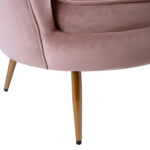 ΚΑΝΑΠΕΣ 2ΘΕΣΙΟΣ FB98627.02 ΑΠΟ ΒΕΛΟΥΔΟ ΣΑΠΙΟ ΜΗΛΟ & ΧΡΥΣΑ ΠΟΔΙΑ 130x81x86εκ. - Image 10