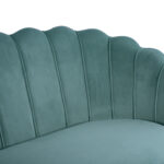 ΚΑΝΑΠΕΣ 2ΘΕΣΙΟΣ FB98627.07 ΑΠΟ ΦΥΣΤΙΚΙ ΒΕΛΟΥΔΟ ΜΕ ΧΡΥΣΑ ΠΟΔΙΑ 130x81x86Υ εκ. - Image 5