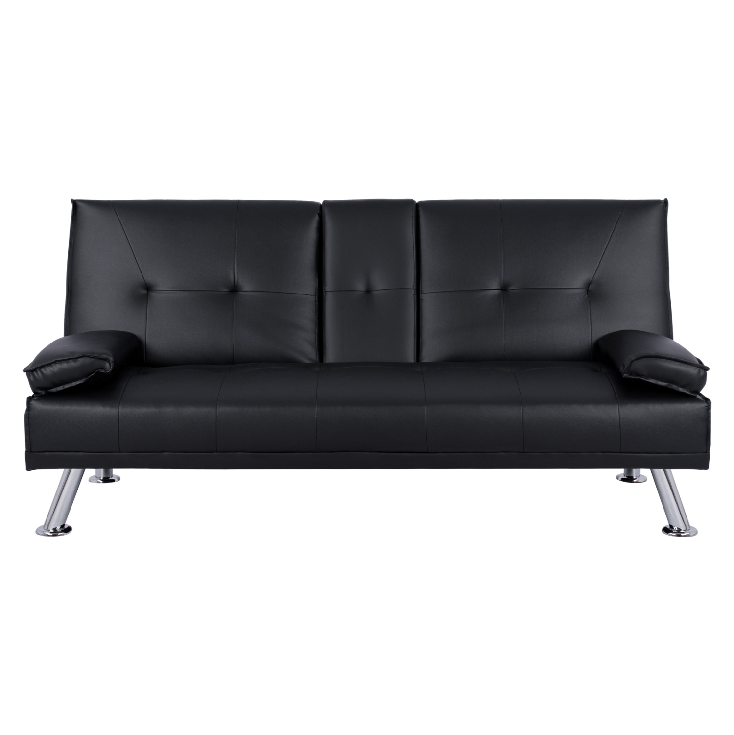 kanapes-krebati-me-mayro-pu-165x765x79-e-2 ΚΑΝΑΠΕΣ ΚΡΕΒΑΤΙ ΜΕ ΜΑΥΡΟ PU 165x76,5x79 εκ ΚΑΙ ΠΤΥΣΣΟΜΕΝΟ ΜΠΡΑΤΣΟ FB93157.01 - Image 3