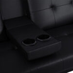 ΚΑΝΑΠΕΣ ΚΡΕΒΑΤΙ ΜΕ ΜΑΥΡΟ PU 165x76,5x79 εκ ΚΑΙ ΠΤΥΣΣΟΜΕΝΟ ΜΠΡΑΤΣΟ FB93157.01 - Image 8