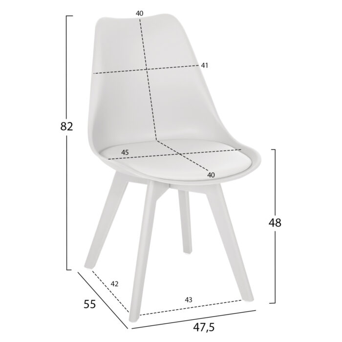 ΚΑΡΕΚΛΑ FB90033.31 ΠΟΛΥΠΡΟΠΥΛΕΝΙΟΥ-PU- ΛΕΥΚH 47,5x55x82 εκ. - Image 2