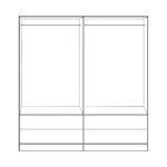 ΝΤΟΥΛΑΠΑ 4ΦΥΛΛΗ ME 4 ΣΥΡΤΑΡΙΑ FB921257 ΜΕΛΑΜΙΝΗ ΛΕΥΚΟ-ΣΟΝΑΜΑ 160x42,5x180,5Υεκ - Image 3