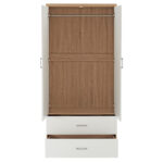 ΝΤΟΥΛΑΠΑ 4ΦΥΛΛΗ ME 4 ΣΥΡΤΑΡΙΑ FB921257 ΜΕΛΑΜΙΝΗ ΛΕΥΚΟ-ΣΟΝΑΜΑ 160x42,5x180,5Υεκ - Image 4