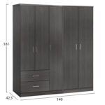 ΝΤΟΥΛΑΠΑ 5ΦΥΛΛΗ FB921234.01 ΜΕΛΑΜΙΝΗ ΧΡΩΜΑ ZEBRANO 150x42.5x181Υεκ - Image 2