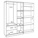 ΝΤΟΥΛΑΠΑ 5ΦΥΛΛΗ FB921234.02 ΜΕΛΑΜΙΝΗ ΧΡΩΜΑ SONAMA 150x42.5x181Υεκ - Image 3
