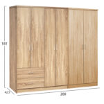 ΝΤΟΥΛΑΠΑ 6ΦΥΛΛΗ FB921235.02 ΜΕΛΑΜΙΝΗ ΧΡΩΜΑ SONAMA 201x43x181Υεκ - Image 2