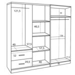 ΝΤΟΥΛΑΠΑ 6ΦΥΛΛΗ FB921235.02 ΜΕΛΑΜΙΝΗ ΧΡΩΜΑ SONAMA 201x43x181Υεκ - Image 3