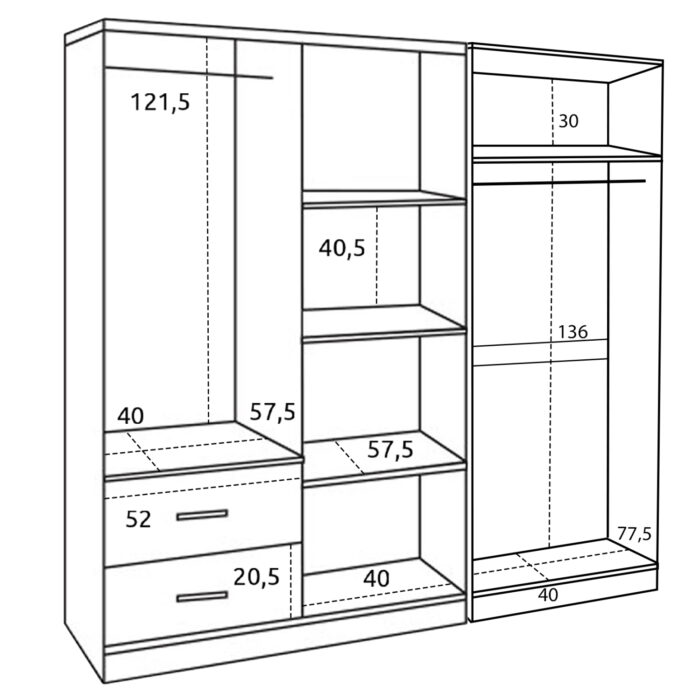 ΝΤΟΥΛΑΠΑ 6ΦΥΛΛΗ FB921235.02 ΜΕΛΑΜΙΝΗ ΧΡΩΜΑ SONAMA 201x43x181Υεκ - Image 3