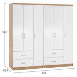 ΝΤΟΥΛΑΠΑ 6ΦΥΛΛΗ FB921236.02 ΜΕΛΑΜΙΝΗ SONAMA & ΛΕΥΚΟ 180x42,5Χ181Υεκ. - Image 2