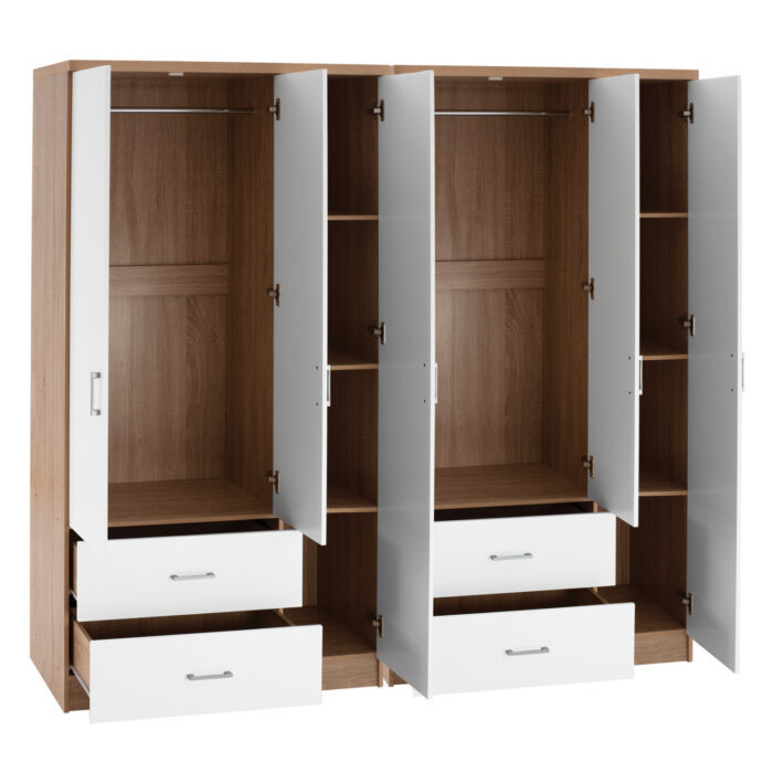 ΝΤΟΥΛΑΠΑ 6ΦΥΛΛΗ FB921236.02 ΜΕΛΑΜΙΝΗ SONAMA & ΛΕΥΚΟ 180x42,5Χ181Υεκ. - Image 3