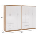 ΝΤΟΥΛΑΠΑ 8ΦΥΛΛΗ FB921237.02 ΜΕΛΑΜΙΝΗ SONAMA & ΛΕΥΚΟ 241x42,5Χ180,5Υεκ. - Image 2