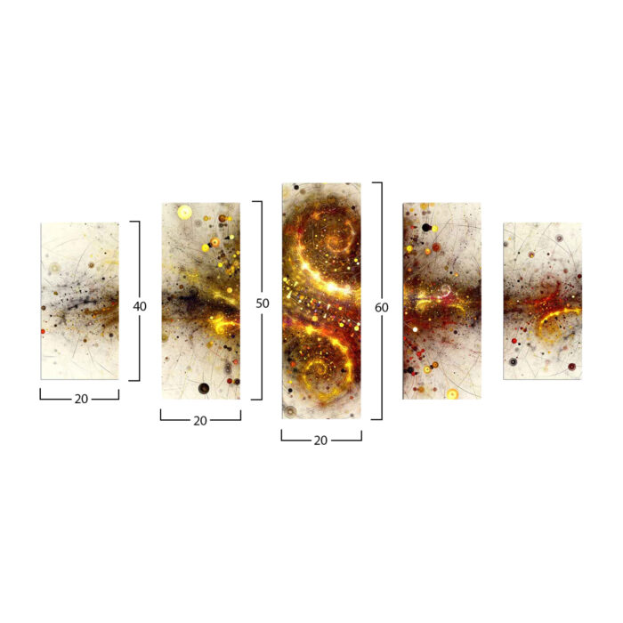ΠΕΝΤΑΠΤΥΧΟΣ ΠΙΝΑΚΑΣ MDF EXPLOSION FB97206.07 100X60x0,3 εκ. - Image 2