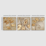 ΠΙΝΑΚΑΣ ΚΑΜΒΑΣ ΤΡΙΠΤΥΧΟ GOLDEN LEAVES FB97327 90Χ3Χ30 εκ. - Image 3