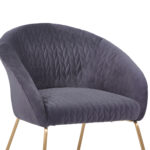 ΠΟΛΥΘΡΟΝΑ ΒΕΛΟΥΔΟ ΓΚΡΙ ΚΑΙ ΜΕΤΑΛΛΙΚΑ ΠΟΔΙΑ FB98549.01 80X76X75Y εκ. - Image 7