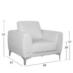 ΠΟΛΥΘΡΟΝΑ FB93121.12 ΜΕ ΛΕΥΚΟ PU 89x81x81 εκ. - Image 2