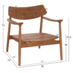 ΠΟΛΥΘΡΟΝΑ LOUNGE FB918255.01 ΞΥΛΟ TEAK ΣΕ ΦΥΣΙΚΟ 70x73x73Υεκ. - Image 2