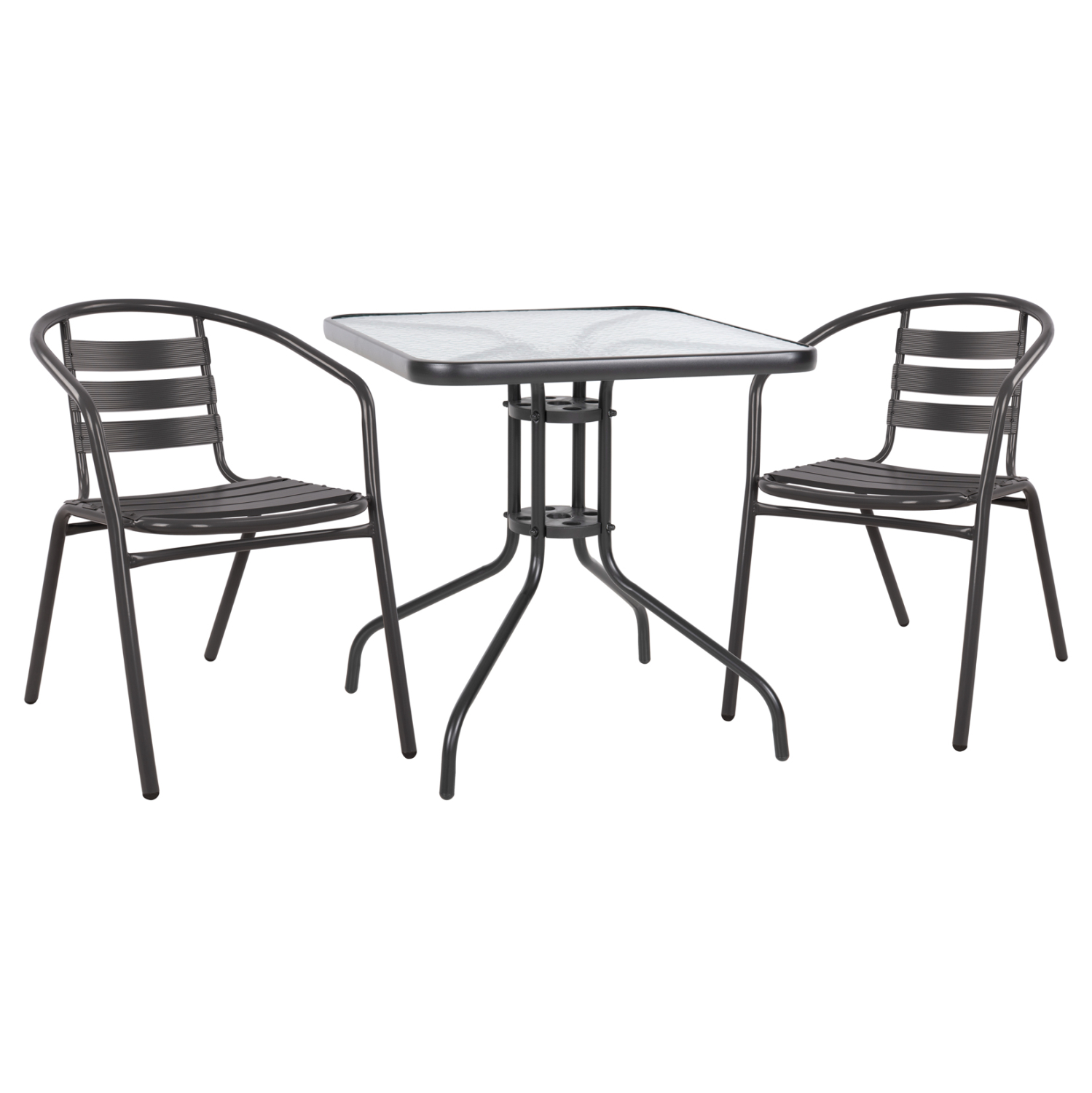 set-3tmch-me-trapezi-70ch70ch72y-polythr ΣΕΤ 3ΤΜΧ ΜΕ ΤΡΑΠΕΖΙ 70Χ70Χ72Υ & ΠΟΛΥΘΡΟΝΕΣ ΓΚΡΙ ΧΡΩΜΑ FB910469 - Image 1