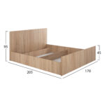 ΣΕΤ ΚΡΕΒΑΤΟΚΑΜΑΡΑΣ 6ΤΜΧ FB911759 ΜΕΛΑΜΙΝΗ SONAMA OAK-ΓΙΑ ΣΤΡΩΜΑ 160x200εκ - Image 2