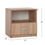 ΣΕΤ ΚΡΕΒΑΤΟΚΑΜΑΡΑΣ 6ΤΜΧ FB911759 ΜΕΛΑΜΙΝΗ SONAMA OAK-ΓΙΑ ΣΤΡΩΜΑ 160x200εκ - Image 4