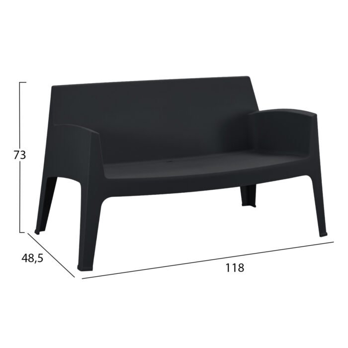 ΣΕΤ LOUNGE 4ΤΜΧ FB921275.02 ΜΑΥΡΟ ΠΟΛΥΠΡΟΠΥΛΕΝΙΟ - Image 4