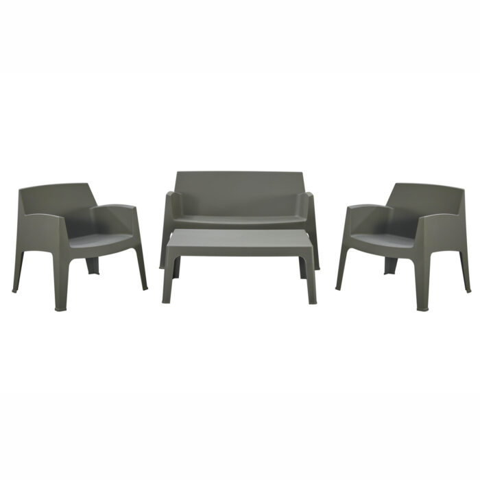 ΣΕΤ ΣΑΛΟΝΙ ΕΞ.ΧΩΡΟΥ 4ΤΜΧ FB921268.05 DARK OLIVE GREEN ΠΟΛΥΠΡΟΠΥΛΕΝΙΟ - Image 1
