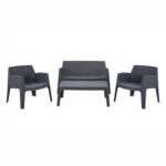 ΣΕΤ ΣΑΛΟΝΙ ΕΞ.ΧΩΡΟΥ 4ΤΜΧ SLEEK FB921268.10 ΓΚΡΙ ΠΟΛΥΠΡΟΠΥΛΕΝΙΟ