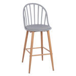 ΣΚΑΜΠΟ ΜΠΑΡ ΜΕ ΜΕΤΑΛΛΙΚΑ ΠΟΔΙΑ FB98580.10 ΣΕ ΓΚΡΙ ΧΡΩΜΑ 47X57X113Υ εκ.