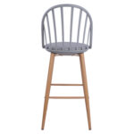 ΣΚΑΜΠΟ ΜΠΑΡ ΜΕ ΜΕΤΑΛΛΙΚΑ ΠΟΔΙΑ FB98580.10 ΣΕ ΓΚΡΙ ΧΡΩΜΑ 47X57X113Υ εκ. - Image 6