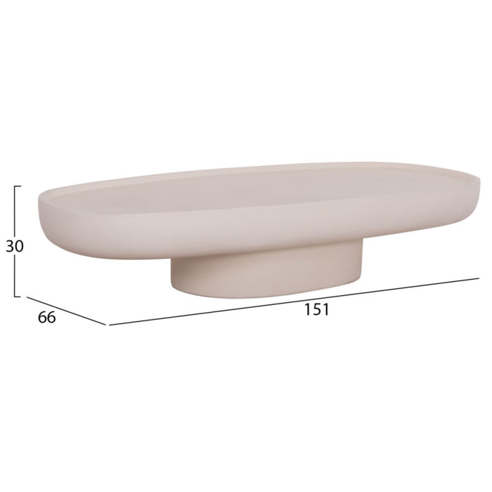 ΤΡΑΠΕΖΙ ΣΑΛΟΝΙΟΥ FB918153.02 FIBER CEMENT ΣΕ ΛΕΥΚΟ--151x66x30Υεκ. - Image 2